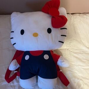 Hello Kitty Plush Backpack - Red, White, Blue